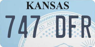 KS license plate 747DFR