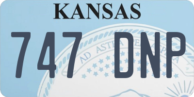 KS license plate 747DNP