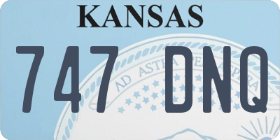 KS license plate 747DNQ
