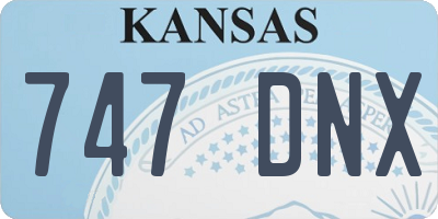 KS license plate 747DNX