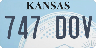 KS license plate 747DOV