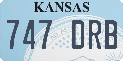 KS license plate 747DRB
