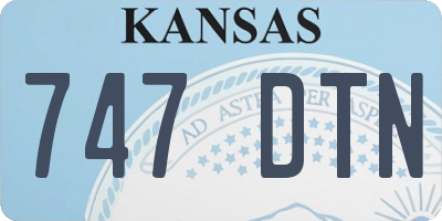 KS license plate 747DTN