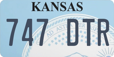 KS license plate 747DTR
