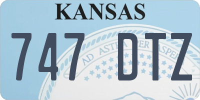 KS license plate 747DTZ