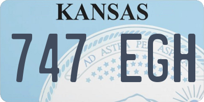 KS license plate 747EGH