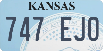 KS license plate 747EJO