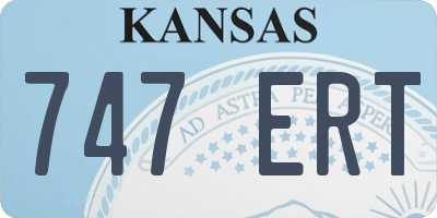 KS license plate 747ERT