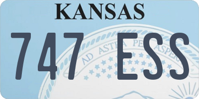 KS license plate 747ESS