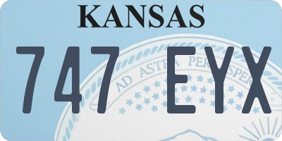 KS license plate 747EYX
