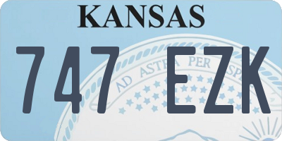 KS license plate 747EZK