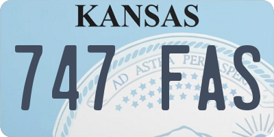 KS license plate 747FAS