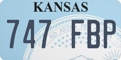 KS license plate 747FBP