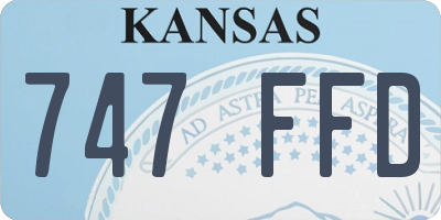 KS license plate 747FFD