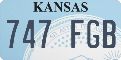KS license plate 747FGB