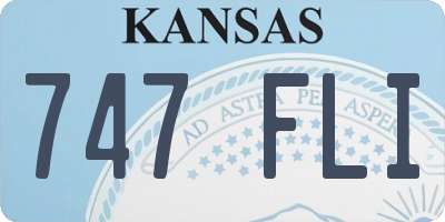 KS license plate 747FLI