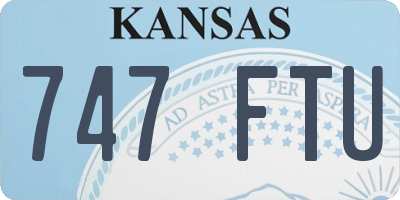 KS license plate 747FTU