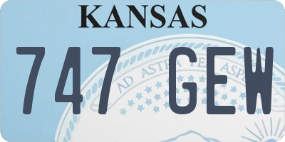 KS license plate 747GEW
