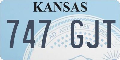 KS license plate 747GJT