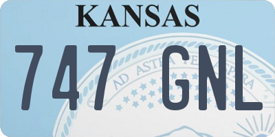 KS license plate 747GNL