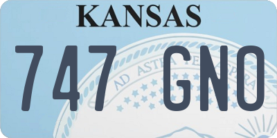 KS license plate 747GNO