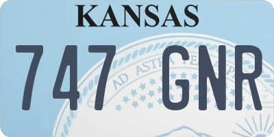 KS license plate 747GNR