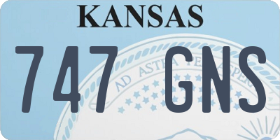KS license plate 747GNS