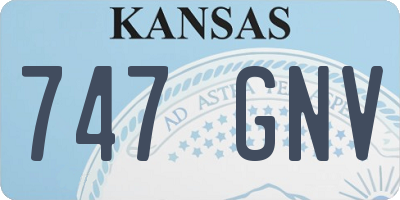 KS license plate 747GNV