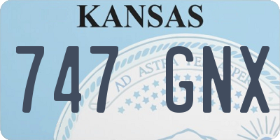 KS license plate 747GNX