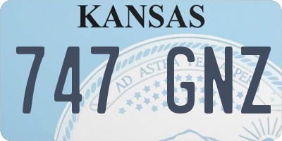 KS license plate 747GNZ