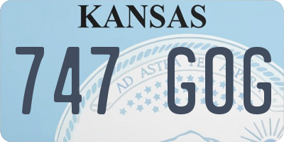KS license plate 747GOG