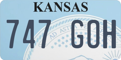 KS license plate 747GOH