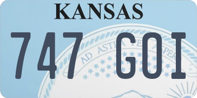 KS license plate 747GOI