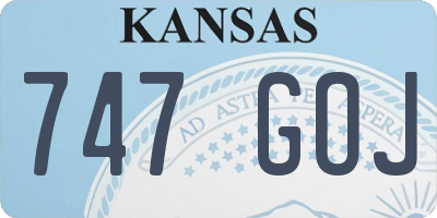 KS license plate 747GOJ