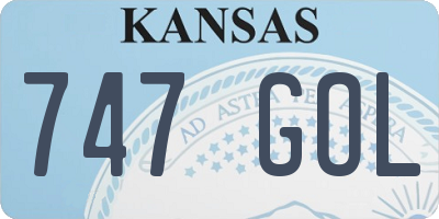 KS license plate 747GOL