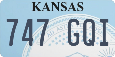 KS license plate 747GQI