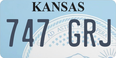 KS license plate 747GRJ