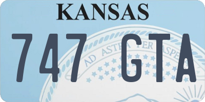 KS license plate 747GTA