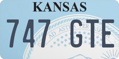 KS license plate 747GTE