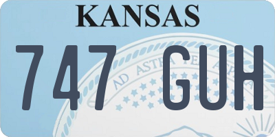 KS license plate 747GUH