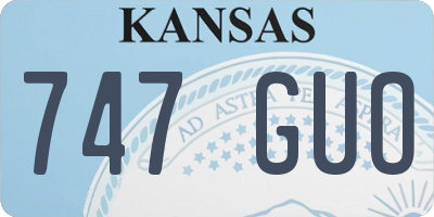 KS license plate 747GUO