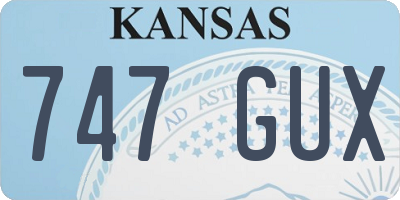 KS license plate 747GUX