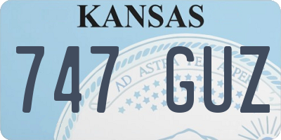 KS license plate 747GUZ