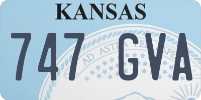 KS license plate 747GVA