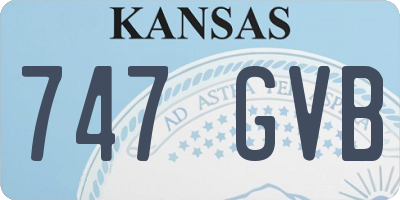KS license plate 747GVB