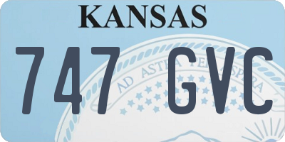 KS license plate 747GVC