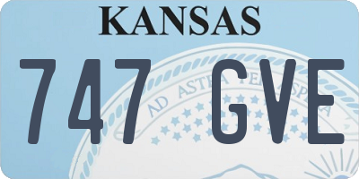 KS license plate 747GVE