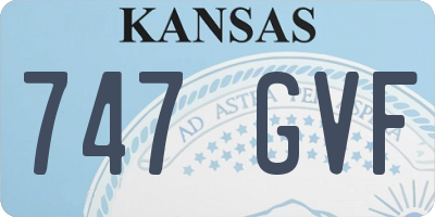 KS license plate 747GVF