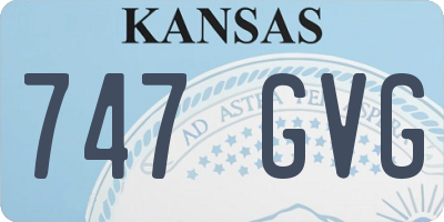 KS license plate 747GVG
