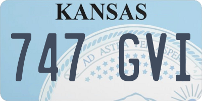 KS license plate 747GVI